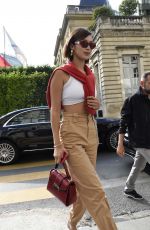BELLA HADID Arrives at Miu Miu Fashion Show in Paris 07/01/2017