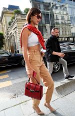 BELLA HADID Arrives at Miu Miu Fashion Show in Paris 07/01/2017