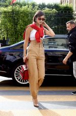 BELLA HADID Arrives at Miu Miu Fashion Show in Paris 07/01/2017
