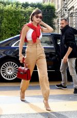 BELLA HADID Arrives at Miu Miu Fashion Show in Paris 07/01/2017