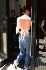 BELLA HADID in Jeans Leaves Her Apartment in New York 07/18/2017