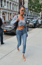 BELLA HADID in Tight Jeans Out in New York 07/19/2017