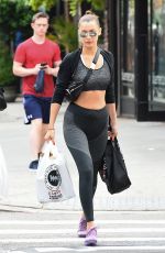 BELLA HADID in Tights Out Shopping in New York 07/25/2017