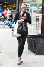 BELLA HADID in Tights Out Shopping in New York 07/25/2017
