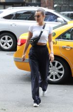 BELLA HADID Leaves a Cab Out in New York 07/29/2017