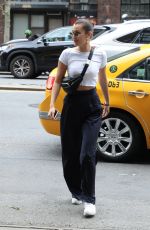 BELLA HADID Leaves a Cab Out in New York 07/29/2017