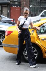 BELLA HADID Leaves a Cab Out in New York 07/29/2017