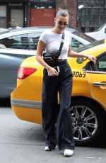 BELLA HADID Leaves a Cab Out in New York 07/29/2017