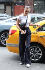 BELLA HADID Leaves a Cab Out in New York 07/29/2017