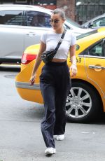 BELLA HADID Leaves a Cab Out in New York 07/29/2017