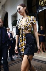BELLA HADID Leaves Four Seasons Hotel in Paris 07/03/2017