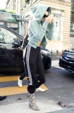 BELLA HADID Out and About in Paris 07/01/2017
