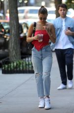 BELLA HADID Out in New York 07/30/2017