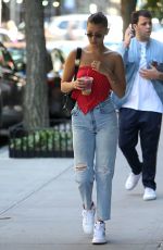 BELLA HADID Out in New York 07/30/2017