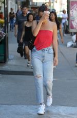 BELLA HADID Out in New York 07/30/2017