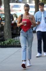 BELLA HADID Out in New York 07/30/2017