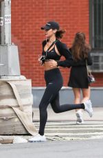 BELLA HADID Out Jogging in New York 07/24/2017