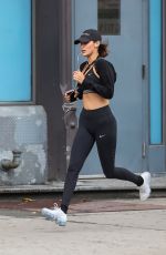 BELLA HADID Out Jogging in New York 07/24/2017