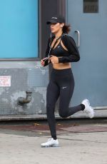 BELLA HADID Out Jogging in New York 07/24/2017