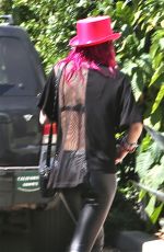 BELLA THORNE and Her Boyfriend Blackbear on the Balcony of Their Hotel in Los Angeles 07/20/2017