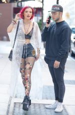 BELLA THORNE and Prince Fox Out in New York 07/18/2017