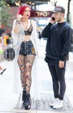 BELLA THORNE and Prince Fox Out in New York 07/18/2017
