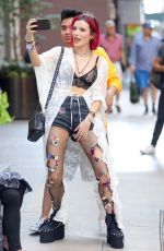 BELLA THORNE and Prince Fox Out in New York 07/18/2017