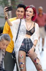 BELLA THORNE and Prince Fox Out in New York 07/18/2017