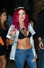 BELLA THORNE Arrives at Beauty & Essex in Hollywood 07/15/2017