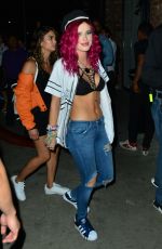 BELLA THORNE Arrives at Beauty & Essex in Hollywood 07/15/2017