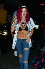 BELLA THORNE Arrives at Beauty & Essex in Hollywood 07/15/2017