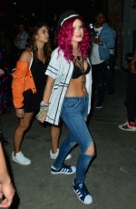BELLA THORNE Arrives at Beauty & Essex in Hollywood 07/15/2017