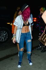 BELLA THORNE Arrives at Beauty & Essex in Hollywood 07/15/2017