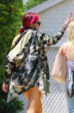 BELLA THORNE in Cutoff and Open-front Vest Out in Los Angeles 07/11/2017