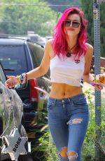 BELLA THORNE in Ripped Jeand Out in Pasadena 13/07/2017