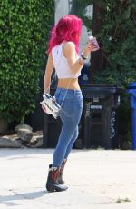 BELLA THORNE in Ripped Jeand Out in Pasadena 13/07/2017