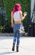 BELLA THORNE in Ripped Jeand Out in Pasadena 13/07/2017