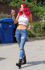 BELLA THORNE in Ripped Jeand Out in Pasadena 13/07/2017