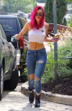 BELLA THORNE in Ripped Jeand Out in Pasadena 13/07/2017