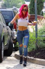 BELLA THORNE in Ripped Jeand Out in Pasadena 13/07/2017