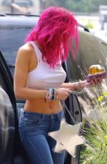 BELLA THORNE in Ripped Jeand Out in Pasadena 13/07/2017