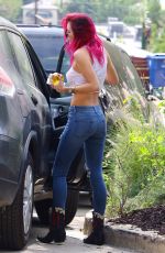 BELLA THORNE in Ripped Jeand Out in Pasadena 13/07/2017