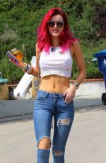BELLA THORNE in Ripped Jeand Out in Pasadena 13/07/2017