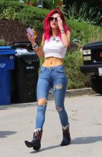 BELLA THORNE in Ripped Jeand Out in Pasadena 13/07/2017