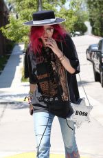 BELLA THORNE Out and About in Hollywood 07/06/2017