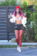 BELLA THORNE Out and About in Los Angeles 07/26/2017
