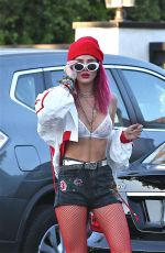 BELLA THORNE Out and About in Los Angeles 07/26/2017