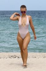 BIANCA ELOUISE in Swimsuit at a Beach in Miami 07/20/2017