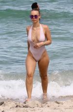 BIANCA ELOUISE in Swimsuit at a Beach in Miami 07/20/2017