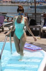 BLANCA BLANCO in Swimsuit at a Pool in Ischia 07/10/2017